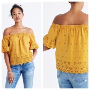 Madewell Eyelet Off The Shoulder Top
